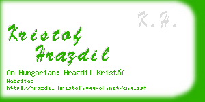 kristof hrazdil business card